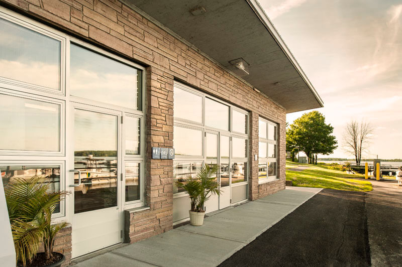 Stone brick Building front entrance