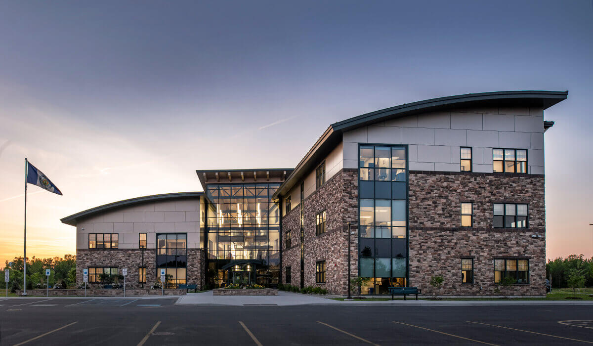 Administration building exterior view
