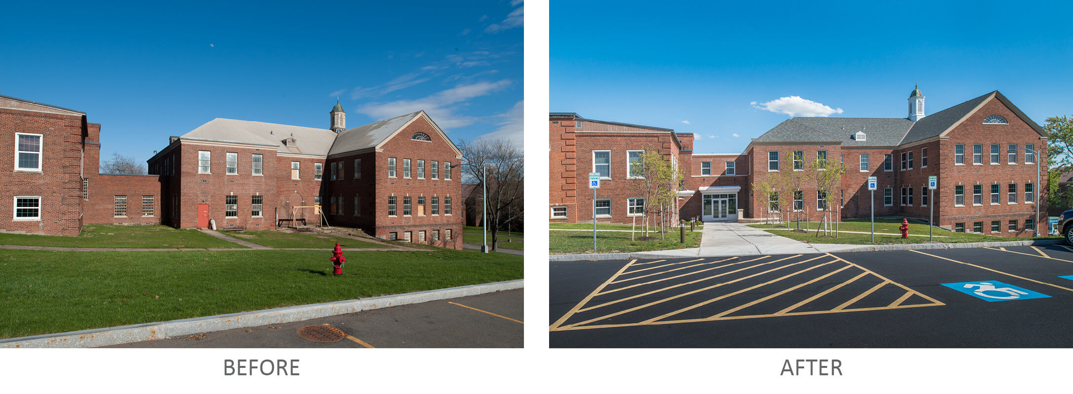 Conference Center Entrance Before, Conference Center Entrance After