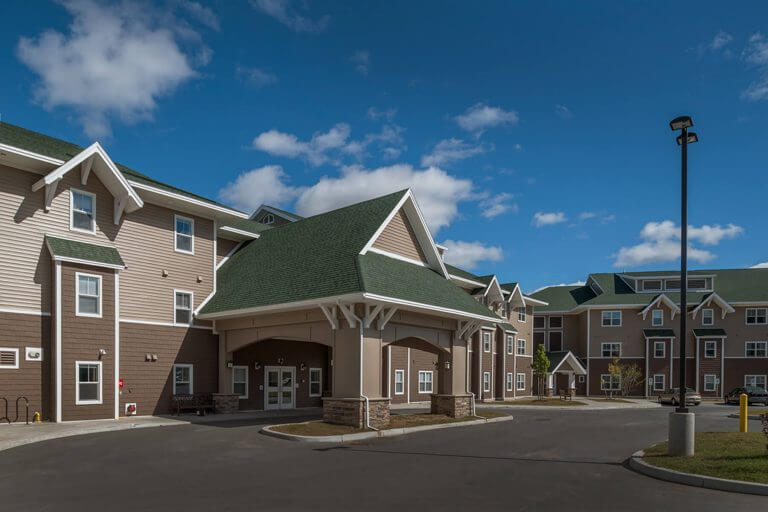exterior view of the main apartment entrance