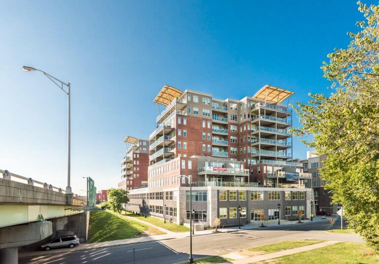 External view of Terraces at Manchester from across a street