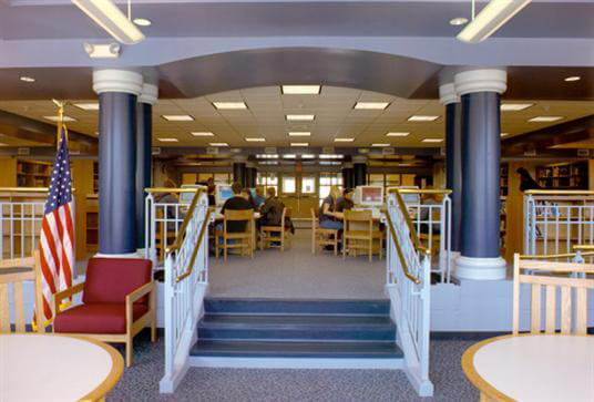 library with award winning interior design